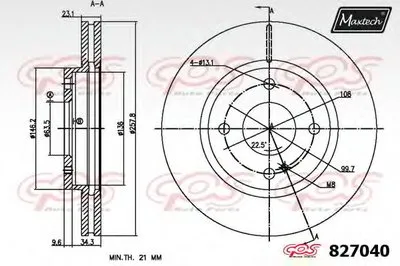 Тормозной диск R+ (Regular Plus) MAXTECH купить