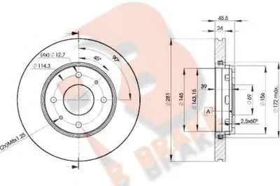 Тормозной диск R BRAKE купить