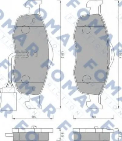 Комплект тормозных колодок, дисковый тормоз FOMAR Friction купить
