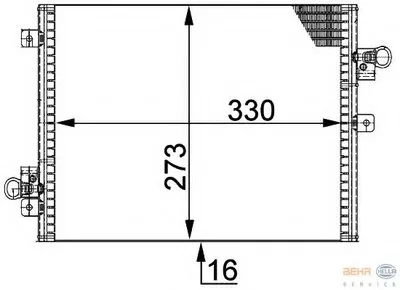 Конденсатор, кондиционер BEHR HELLA SERVICE HELLA купить