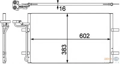 Конденсатор, кондиционер BEHR HELLA SERVICE HELLA купить