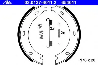 Комплект тормозных колодок, стояночная тормозная система ATE купить