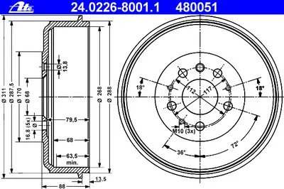 Тормозной барабан ATE купить