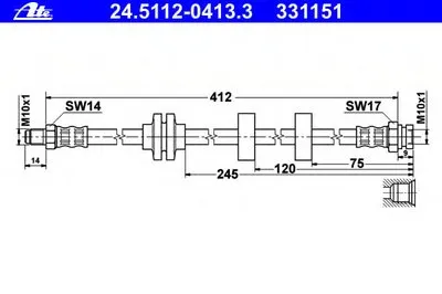Тормозной шланг ATE купить