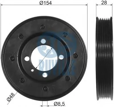Ременный шкив, коленчатый вал RUVILLE купить