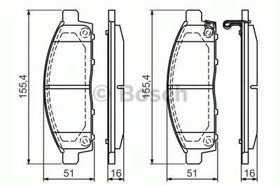 Комплект тормозных колодок, дисковый тормоз BOSCH купить