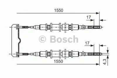 Трос, стояночная тормозная система BOSCH купить