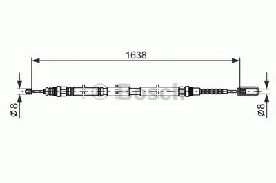 Трос, стояночная тормозная система BOSCH купить