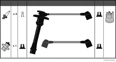 Комплект проводов зажигания HERTH+BUSS JAKOPARTS купить