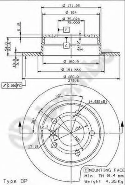 Тормозной диск COATED DISC LINE BREMBO купить