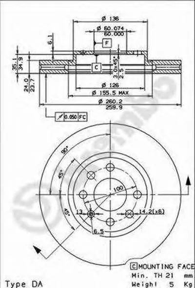 Тормозной диск COATED DISC LINE BREMBO купить