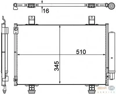 Конденсатор, кондиционер BEHR HELLA SERVICE купить
