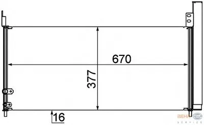 Конденсатор, кондиционер BEHR HELLA SERVICE купить