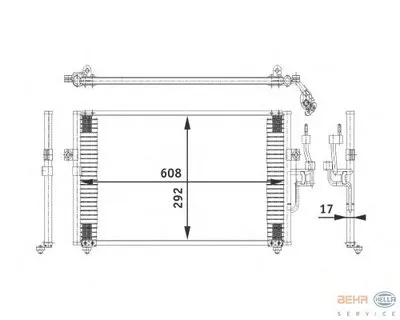 Конденсатор, кондиционер BEHR HELLA SERVICE купить