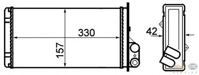 Теплообменник, отопление салона BEHR HELLA SERVICE купить