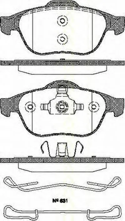 Комплект тормозных колодок, дисковый тормоз TRISCAN купить