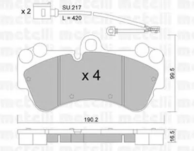 Комплект тормозных колодок, дисковый тормоз METELLI купить