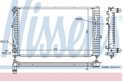 Радиатор, охлаждение двигателя NISSENS купить