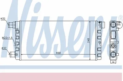 Радиатор, охлаждение двигателя NISSENS купить