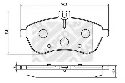 Комплект тормозных колодок, дисковый тормоз MAPCO купить