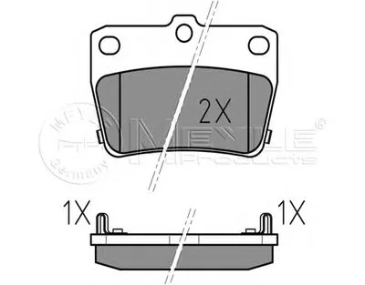 Комплект тормозных колодок, дисковый тормоз MEYLE купить
