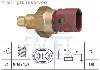 Датчик, температура охлаждающей жидкости FACET купить