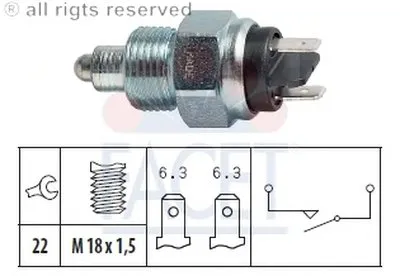 Выключатель, фара заднего хода FACET купить