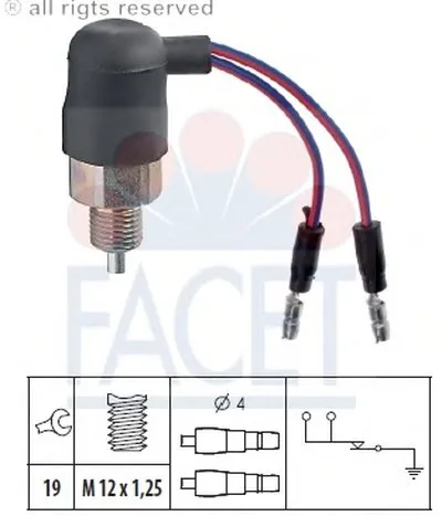 Выключатель, фара заднего хода FACET купить