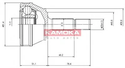 Шарнирный комплект, приводной вал KAMOKA KAMOKA купить