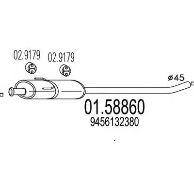 Средний глушитель выхлопных газов MTS купить
