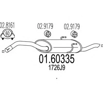 Глушитель выхлопных газов конечный MTS купить