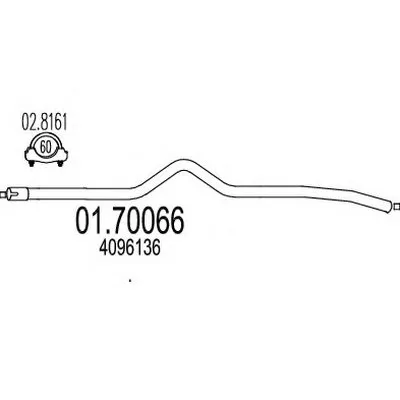 Труба выхлопного газа MTS купить
