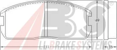 Комплект тормозных колодок, дисковый тормоз A.B.S. купить