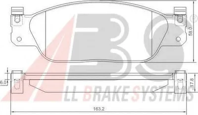 Комплект тормозных колодок, дисковый тормоз A.B.S. купить