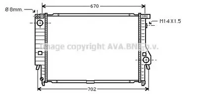 Радиатор, охлаждение двигателя AVA QUALITY COOLING купить