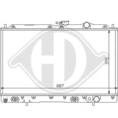 Радиатор, охлаждение двигателя DIEDERICHS купить