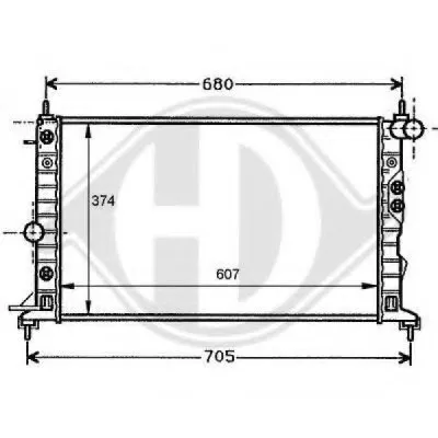 Радиатор, охлаждение двигателя DIEDERICHS купить