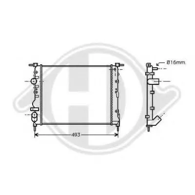 Радиатор, охлаждение двигателя DIEDERICHS купить