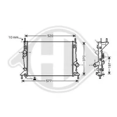 Радиатор, охлаждение двигателя DIEDERICHS купить