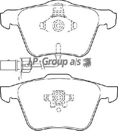 Комплект тормозных колодок, дисковый тормоз QH JP GROUP купить