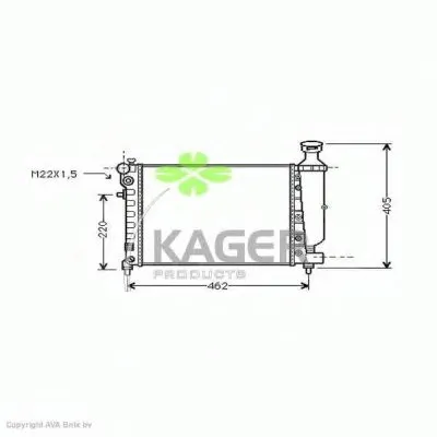 Радиатор, охлаждение двигателя KAGER купить