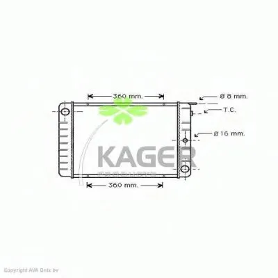 Радиатор, охлаждение двигателя KAGER купить