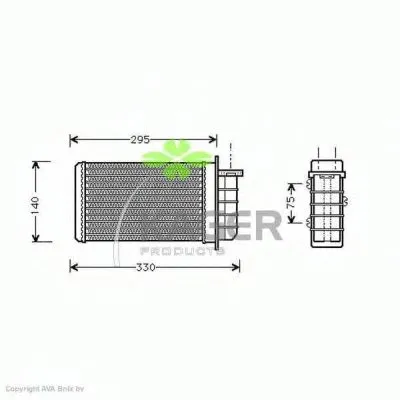 Теплообменник, отопление салона KAGER купить