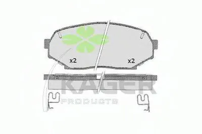 Комплект тормозных колодок, дисковый тормоз KAGER купить