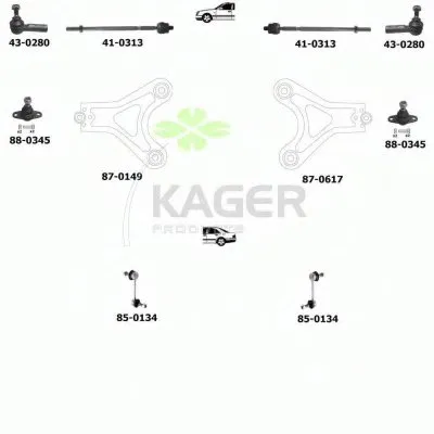 Подвеска колеса KAGER купить