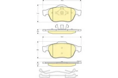 Комплект тормозных колодок, дисковый тормоз GIRLING купить