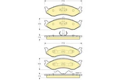 Комплект тормозных колодок, дисковый тормоз GIRLING купить