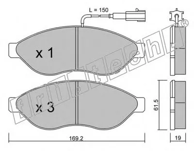 Комплект тормозных колодок, дисковый тормоз fri.tech. купить