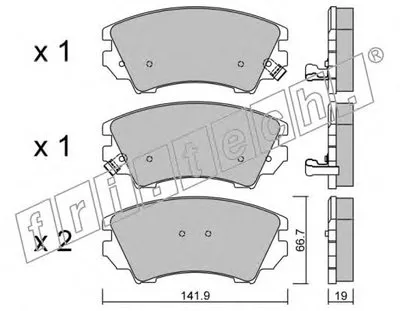 Комплект тормозных колодок, дисковый тормоз fri.tech. купить