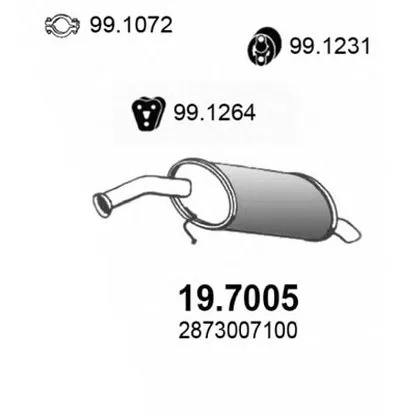 Глушитель выхлопных газов конечный ASSO купить